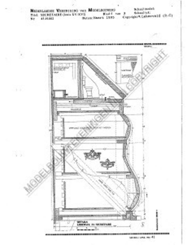 MBT Louis XV-XVI secretaire - Bouwtekening Schaal 1 : N/A (45.19.002)