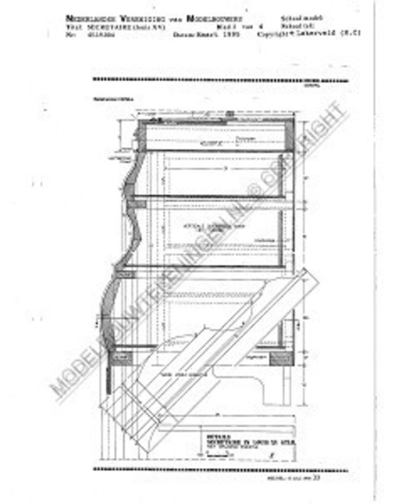 MBT Louis XV Sekretär - Bauzeichnung Maßstab 1 : N/A (45.19.004)