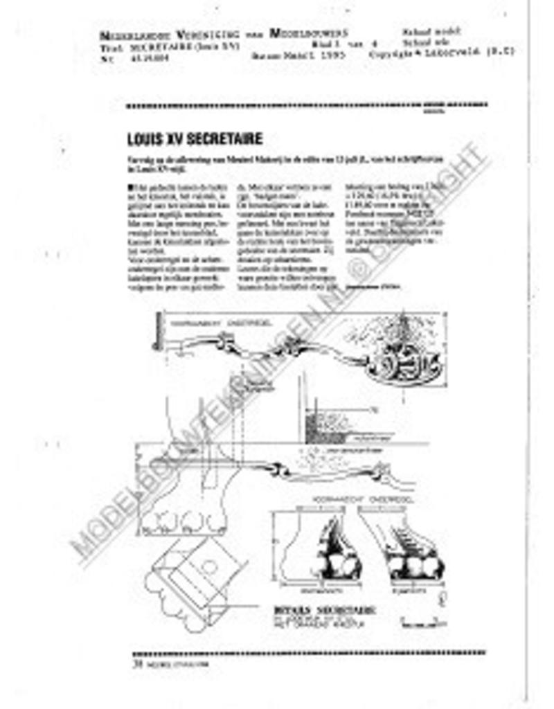 MBT Louis XV secretaire - Bouwtekening Schaal 1 : N/A (45.19.004)