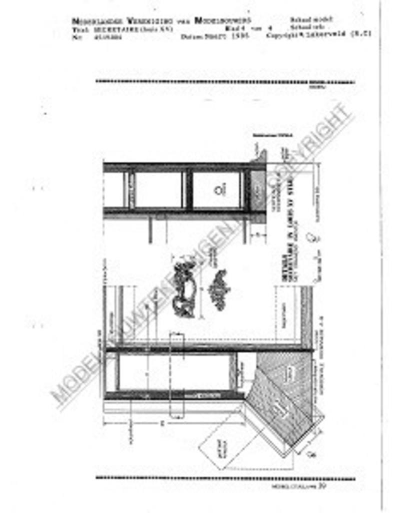 MBT Louis XV secretaire - Bouwtekening Schaal 1 : N/A (45.19.004)