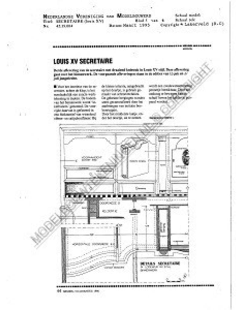 MBT Louis XV secretaire - Bouwtekening Schaal 1 : N/A (45.19.004)