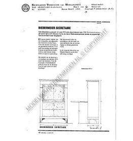 MBT Biedermeier Sekretär - Bauzeichnung Maßstab 1 : N/A (45.19.005)