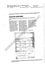 MBT Queen Anne secretaire - Bouwtekening Schaal 1 : N/A (45.19.007)