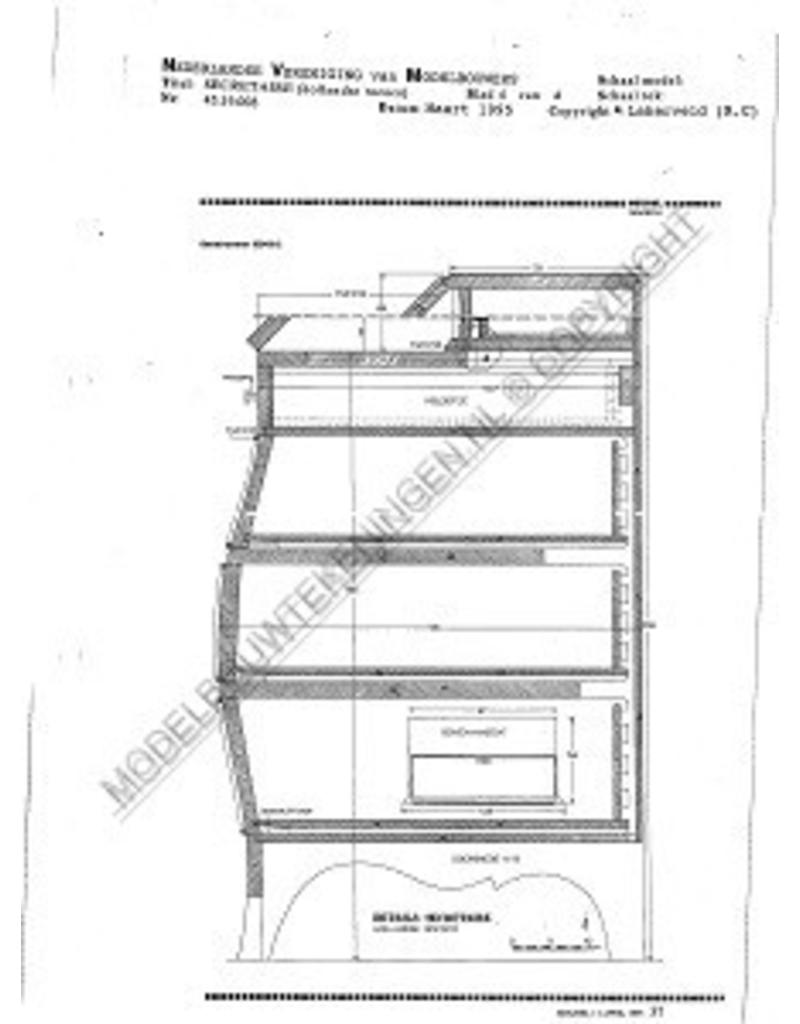 MBT Hollandse rococo secretaire - Bouwtekening Schaal 1 : N/A (45.19.008)