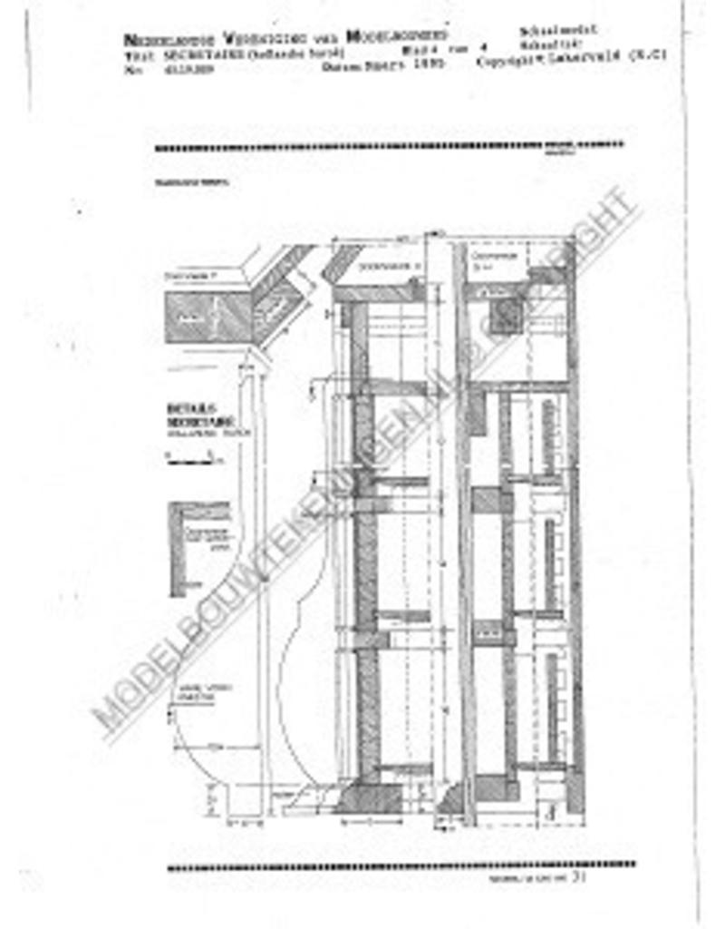 MBT Holländischer Barocksekretär - Bauzeichnung Maßstab 1 : N/A (45.19.009)