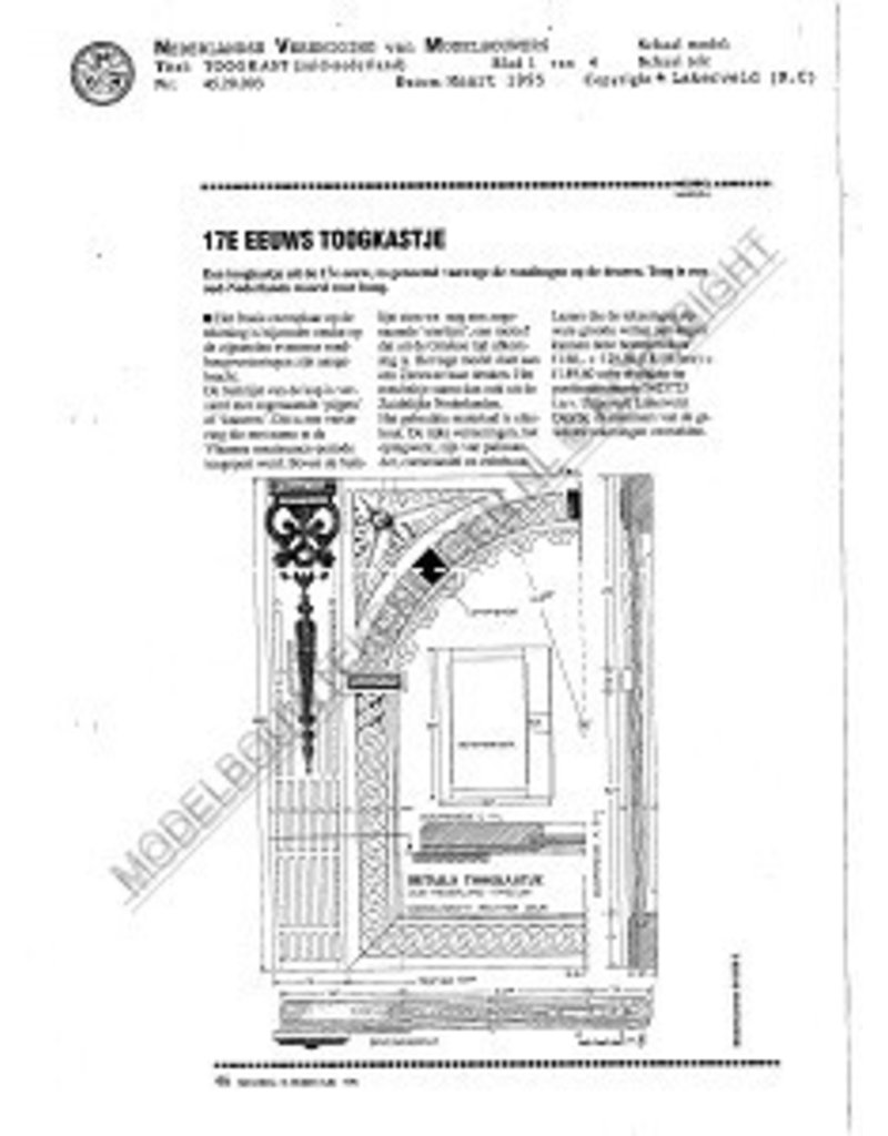 MBT Zuid-Nederlandse toogkast - Bouwtekening Schaal 1 : N/A (45.20.003)