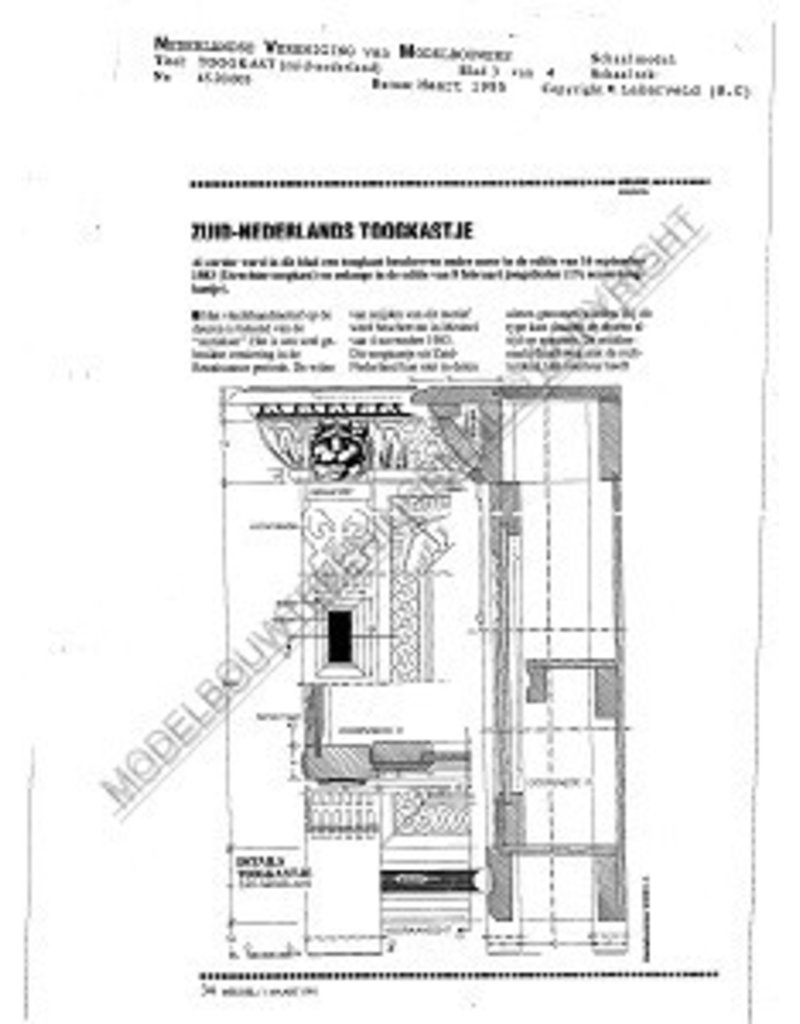 MBT Zuid-Nederlandse toogkast - Bouwtekening Schaal 1 : N/A (45.20.003)