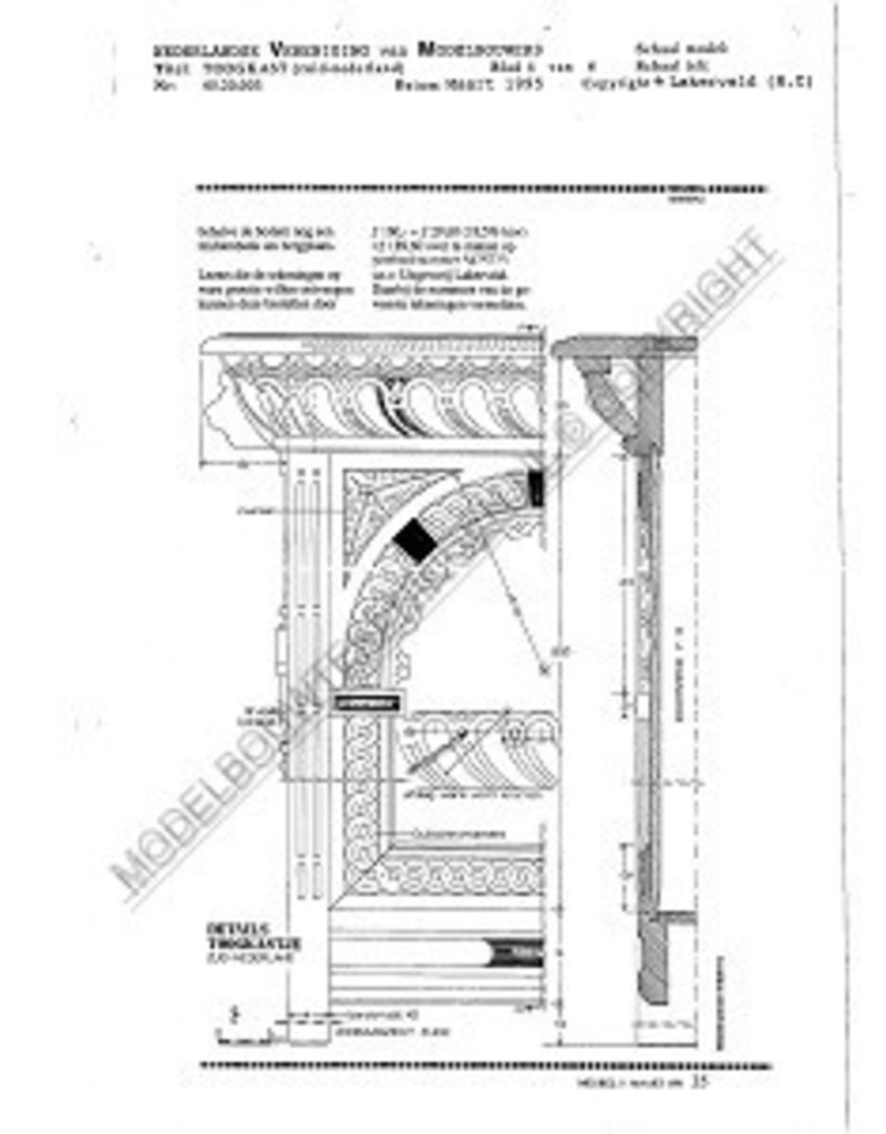 MBT Zuid-Nederlandse toogkast - Bouwtekening Schaal 1 : N/A (45.20.003)