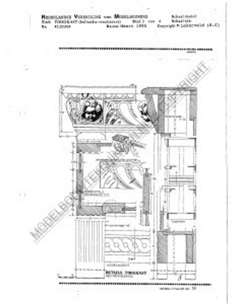 MBT Hollandse renaissance toogkast - Bouwtekening Schaal 1 : N/A (45.20.004)