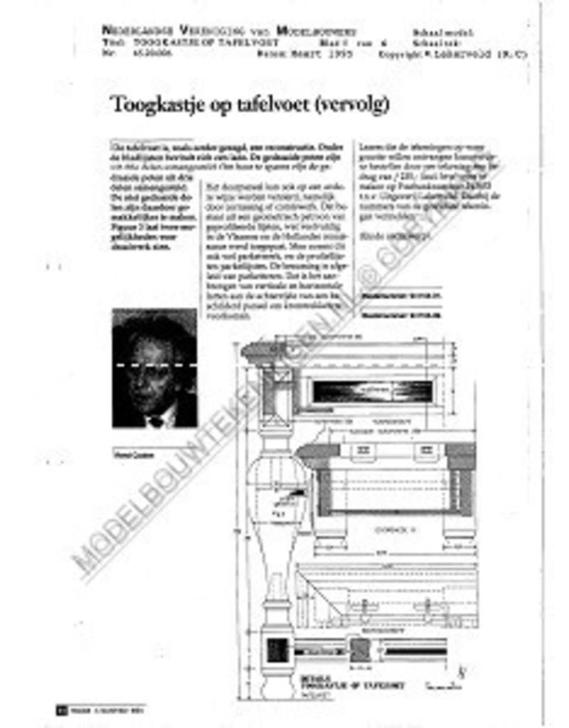 MBT Bogen-Schränkchen auf Tischfuß - Bauzeichnung Maßstab 1 : N/A (45.20.006)