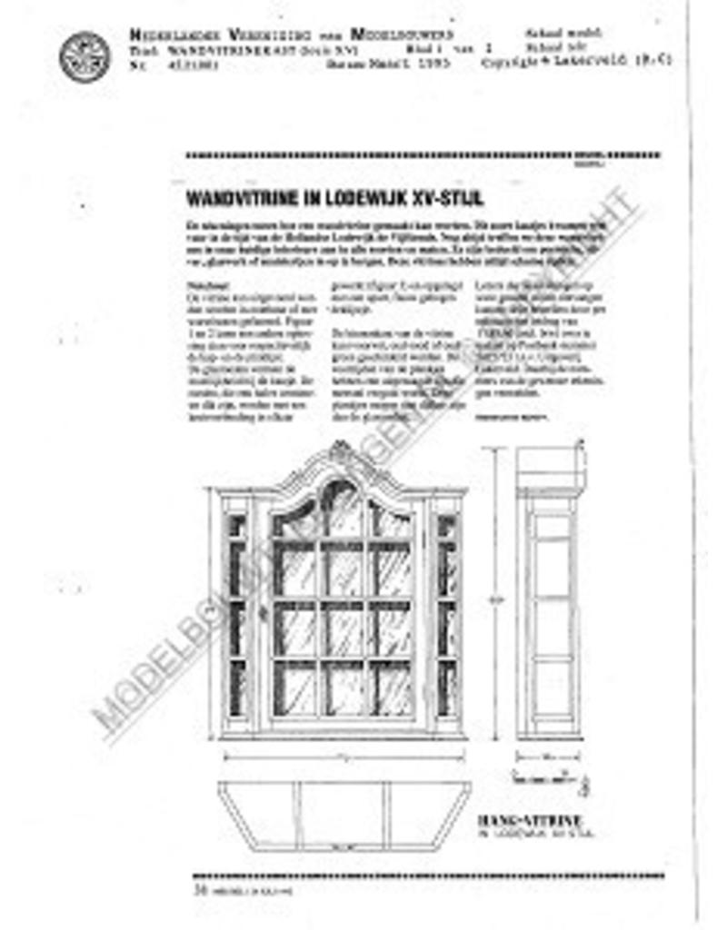 MBT Louis XV Wandvitrine - Bauzeichnung Maßstab 1 : N/A (45.21.001)
