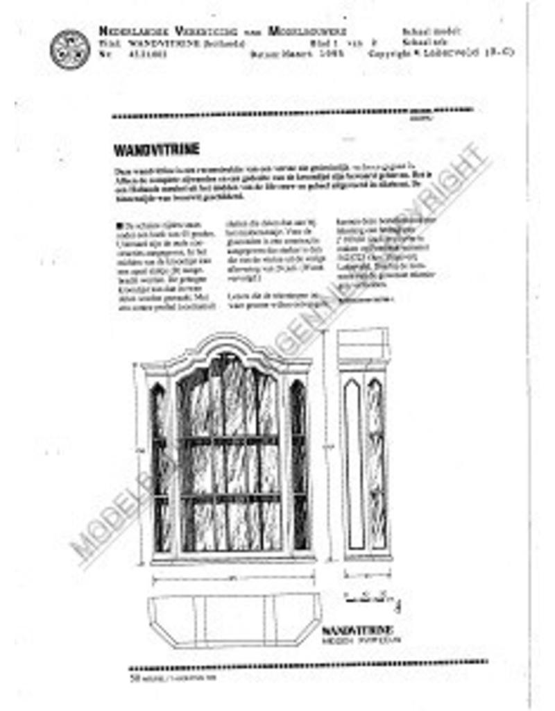 MBT Hollandse wandvitrine - Bouwtekening Schaal 1 : N/A (45.21.002)