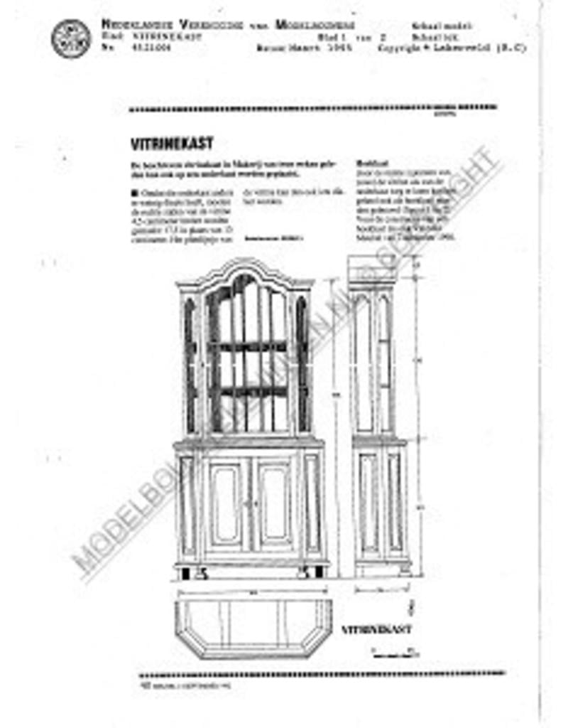 MBT Vitrine - Bauzeichnung Maßstab 1 : N/A (45.21.004)