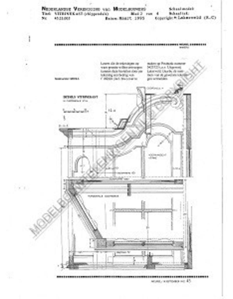 MBT Chippendale vitrinekast - Bouwtekening Schaal 1 : N/A (45.21.005)