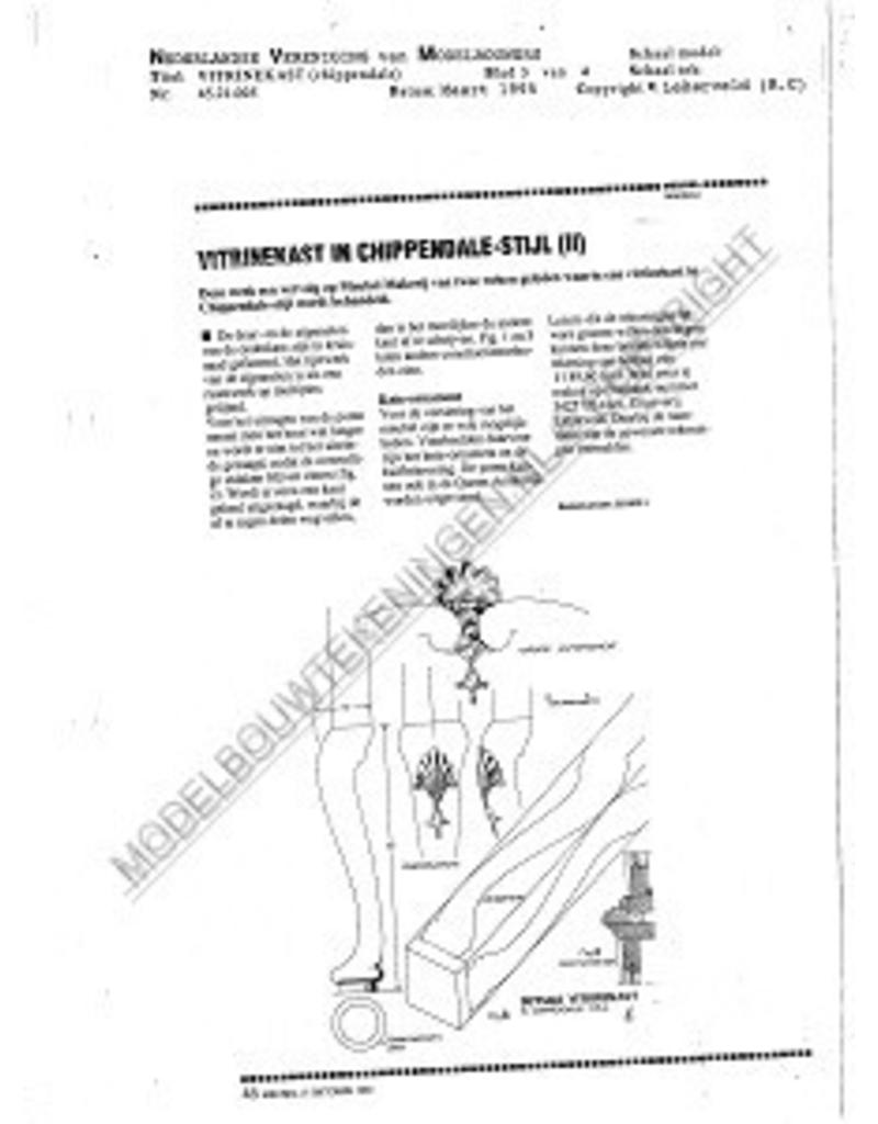 NVM 45.21.005 Chippendale vitrinekast