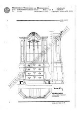 MBT Hollandse rococo vitrinekast - Bouwtekening Schaal 1 : N/A (45.21.006)