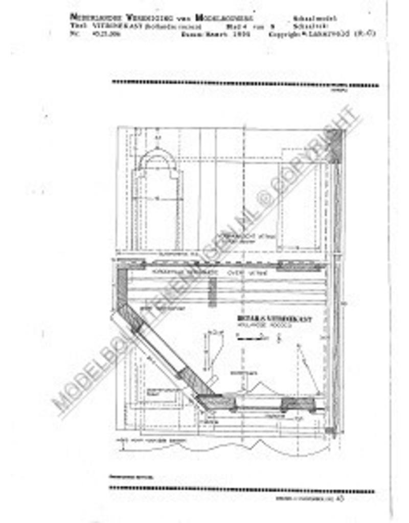 MBT Holländischer Rokoko-Vitrineschrank - Bauzeichnung Maßstab 1 : N/A (45.21.006)