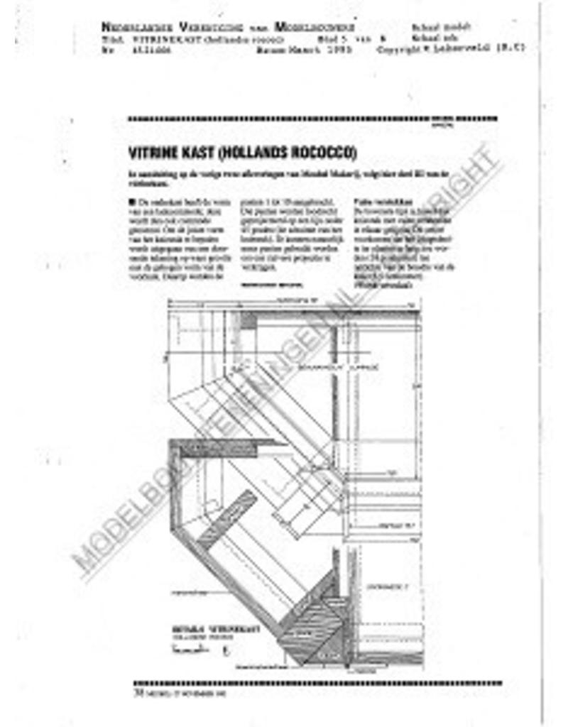 MBT Hollandse rococo vitrinekast - Bouwtekening Schaal 1 : N/A (45.21.006)
