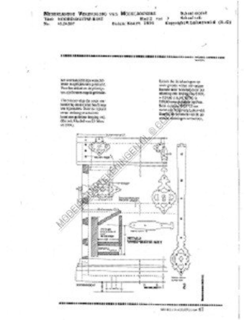 MBT Noord-Duitse kist - Bouwtekening Schaal 1 : N/A (45.24.007)