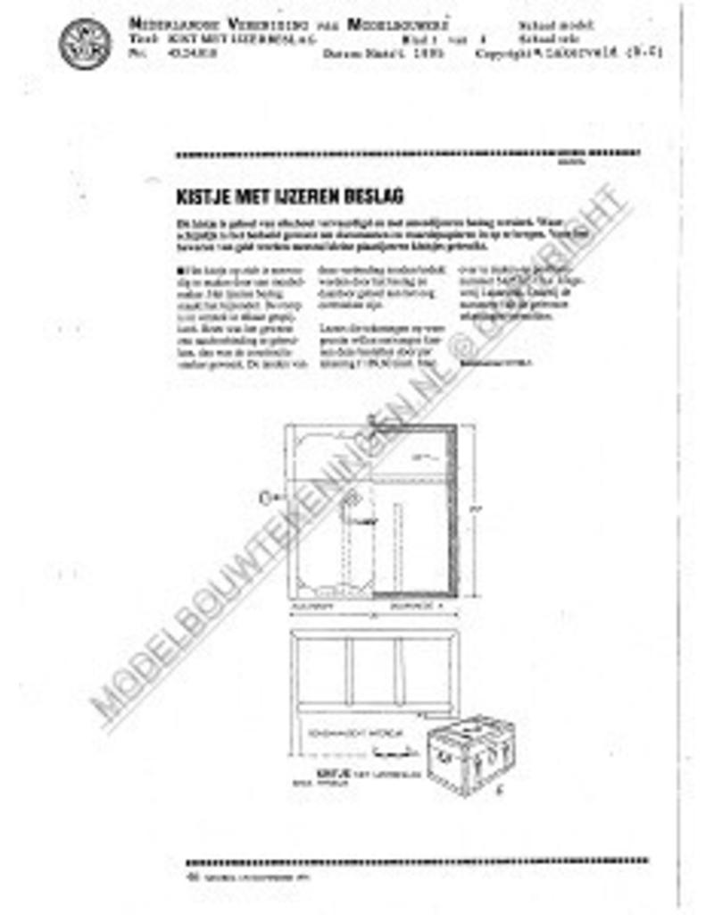 MBT Kästchen mit Eisenbeschlägen - Bauzeichnung Maßstab 1 : N/A (45.24.010)