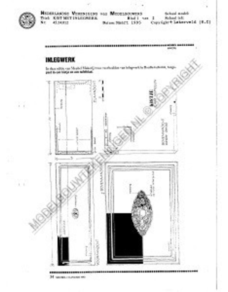 MBT Kiste mit Intarsien - Bauzeichnung Maßstab 1 : N/A (45.24.012)