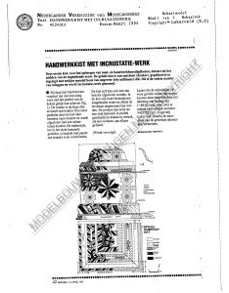 MBT Handwerkskiste mit Intarsienarbeit - Bauzeichnung Maßstab 1 : N/A (45.24.013)