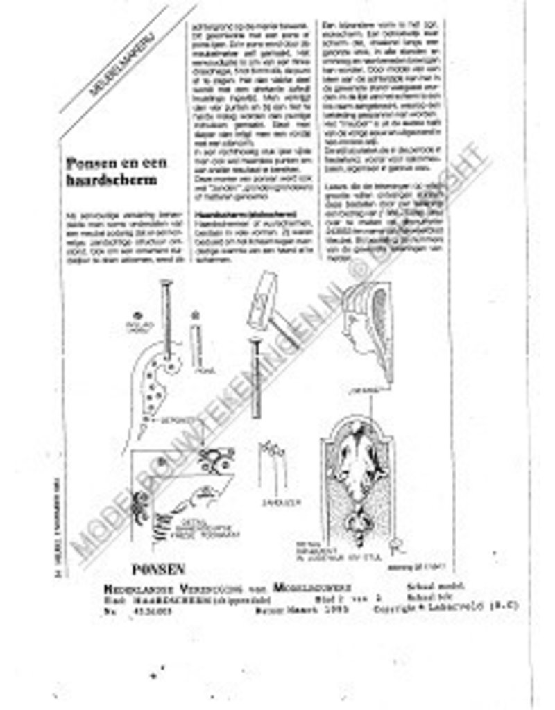 MBT Chippendale haardscherm - Bouwtekening Schaal 1 : N/A (45.26.003)