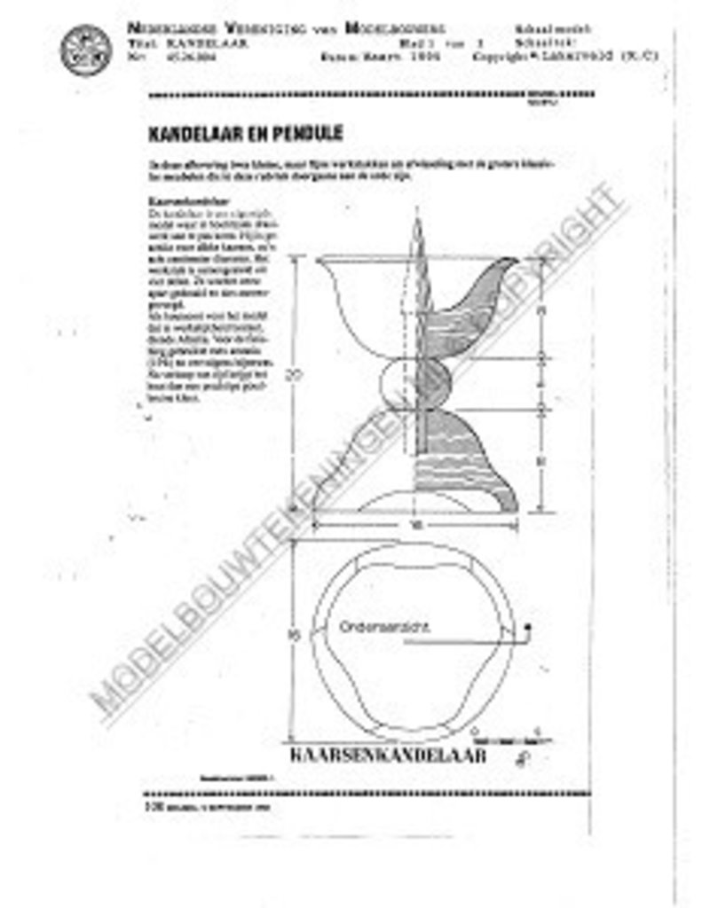 MBT Kandelaar - Bouwtekening Schaal 1 : N/A (45.26.004)