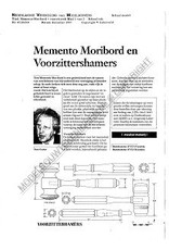 MBT Memento mori bord en voorzittershamer - Bouwtekening Schaal 1 : N/A (45.26.014)
