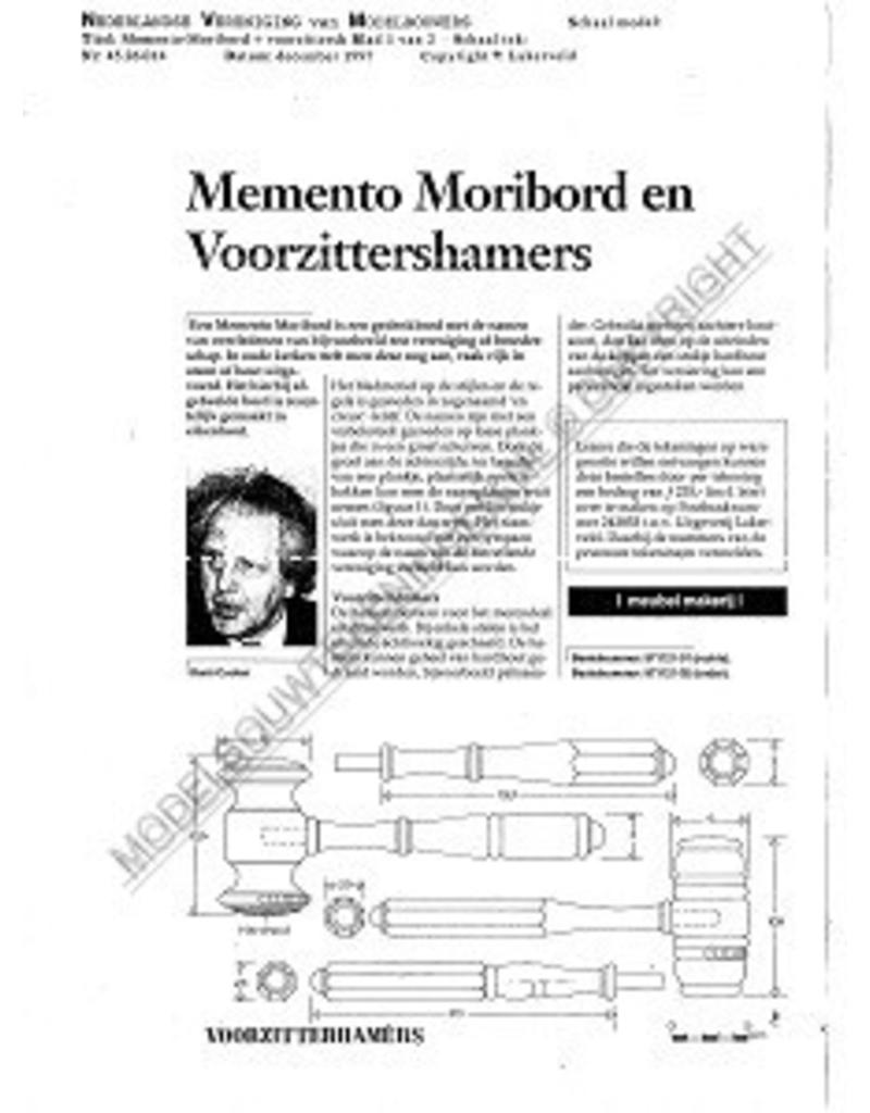 MBT Memento mori bord en voorzittershamer - Bouwtekening Schaal 1 : N/A (45.26.014)