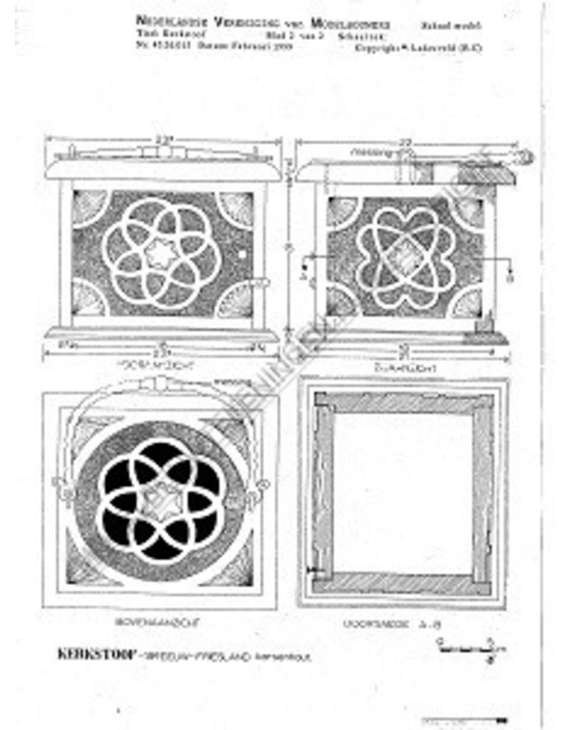 MBT Friese kerkstoof, 18e eeuw - Bouwtekening Schaal 1 : N/A (45.26.015)