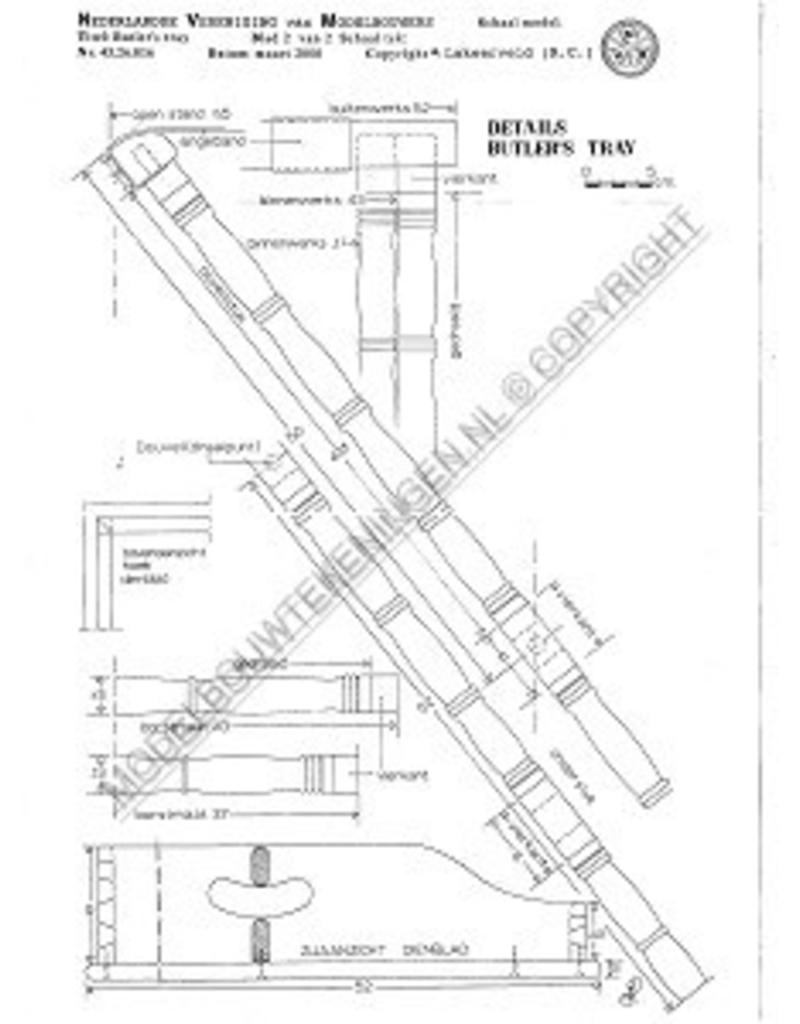 MBT Butler's Tablett - Bauzeichnung Maßstab 1 : N/A (45.26.016)