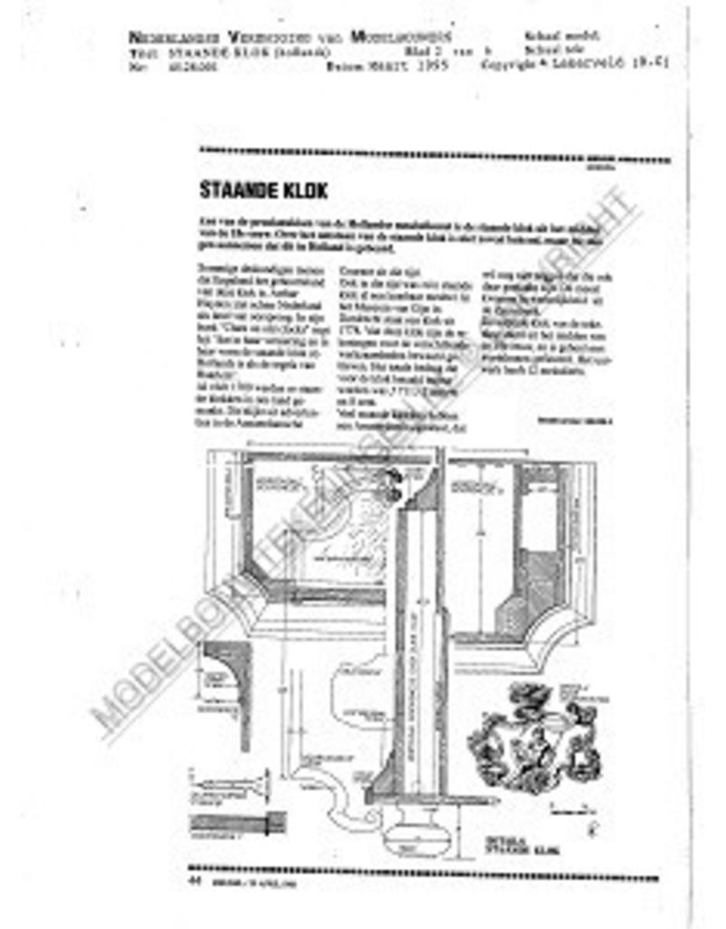 MBT Hollandse staande klok - Bouwtekening Schaal 1 : N/A (45.28.001)