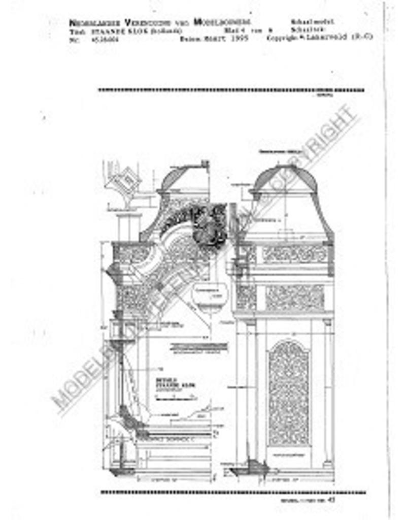MBT Hollandse staande klok - Bouwtekening Schaal 1 : N/A (45.28.001)