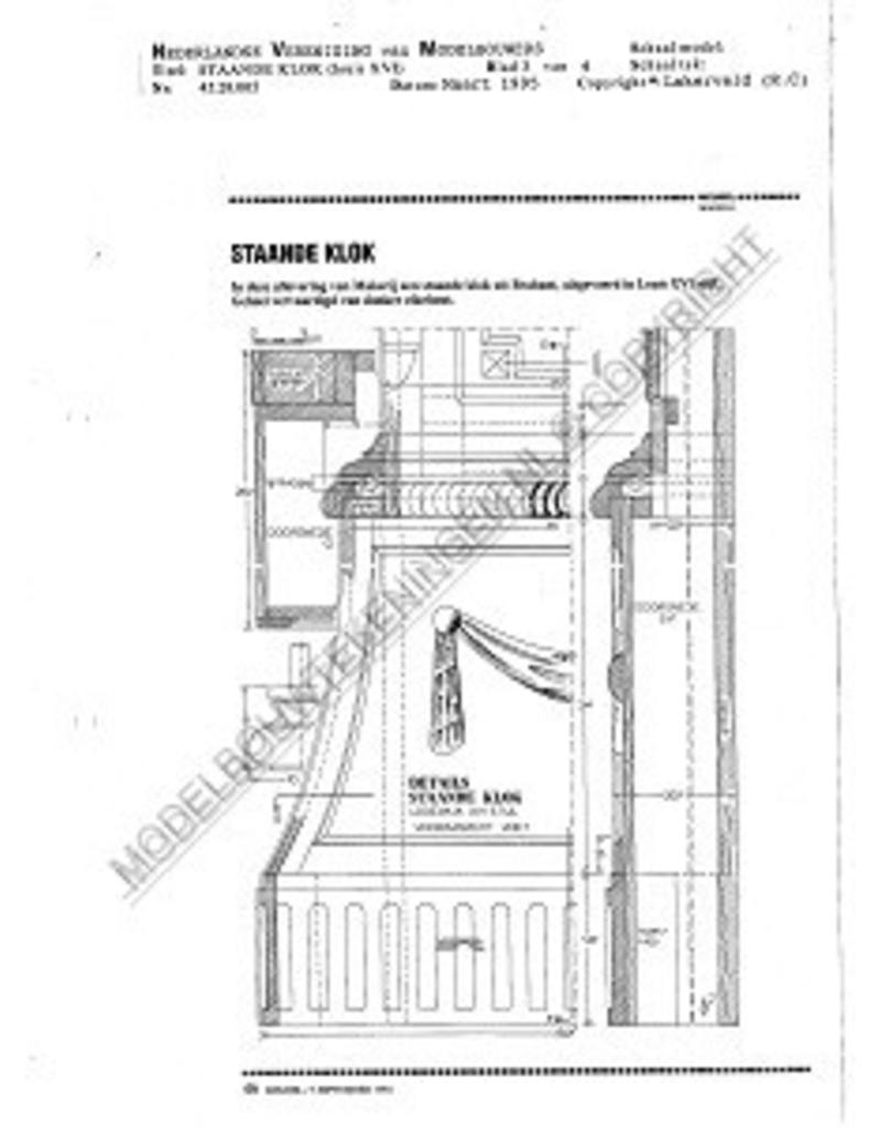 MBT Louis XV Standuhr - Bauzeichnung Maßstab 1 : N/A (45.28.005)