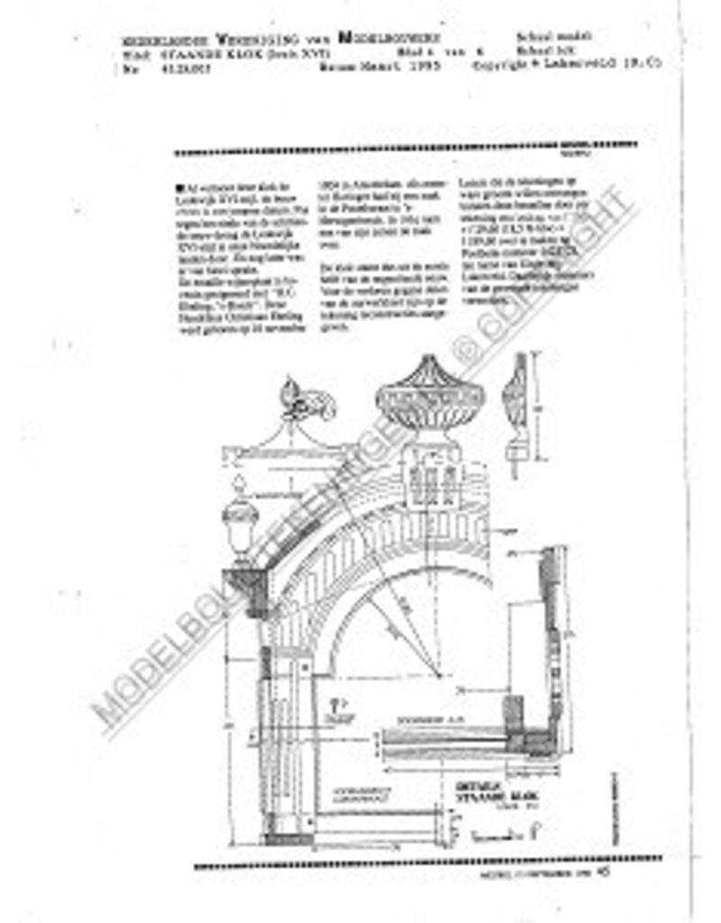 MBT Louis XV Standuhr - Bauzeichnung Maßstab 1 : N/A (45.28.005)