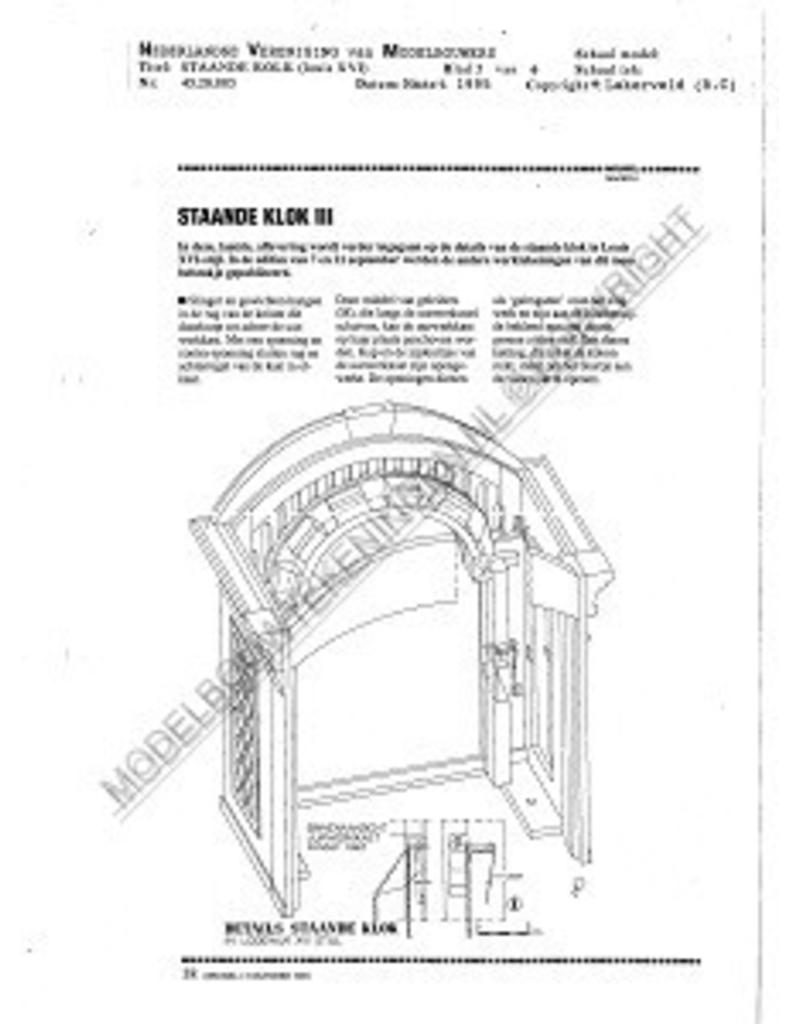 MBT Louis XV Standuhr - Bauzeichnung Maßstab 1 : N/A (45.28.005)