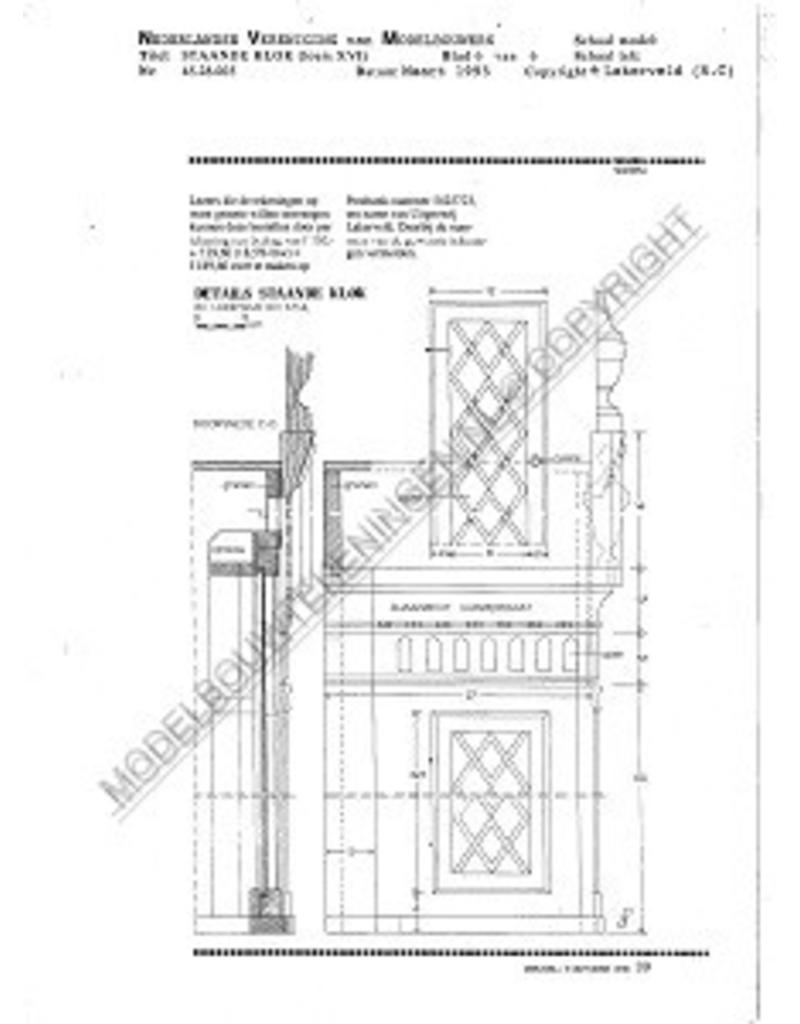MBT Louis XV Standuhr - Bauzeichnung Maßstab 1 : N/A (45.28.005)