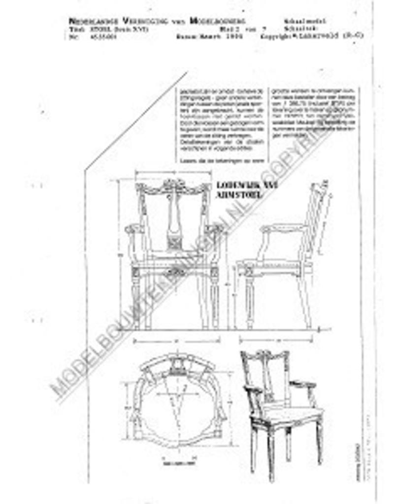 MBT Louis XV stoel - Bouwtekening Schaal 1 : N/A (45.35.001)