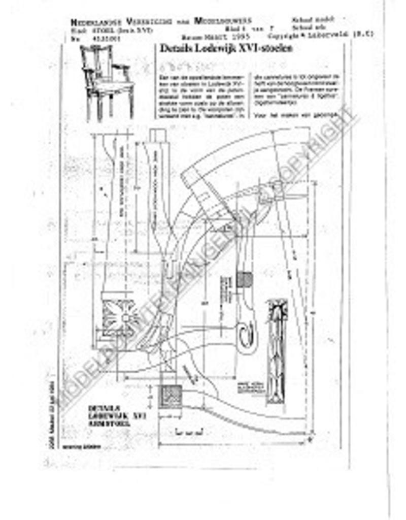 MBT Louis XV stoel - Bouwtekening Schaal 1 : N/A (45.35.001)