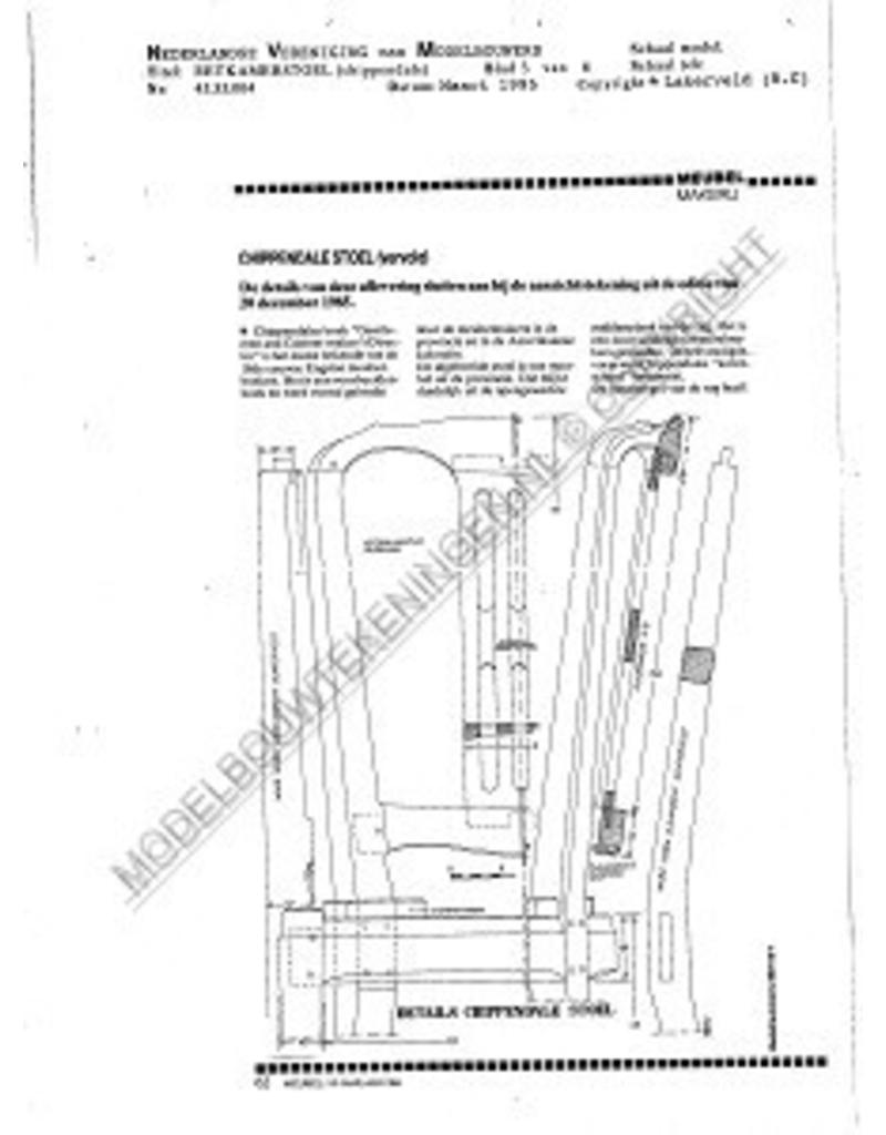 MBT Chippendale Esszimmerstuhl - Bauzeichnung Maßstab 1 : N/A (45.35.004)