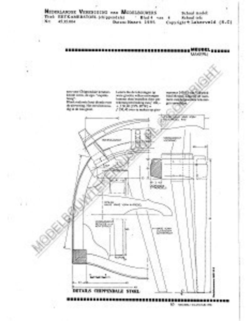 MBT Chippendale eetkamerstoel - Bouwtekening Schaal 1 : N/A (45.35.004)