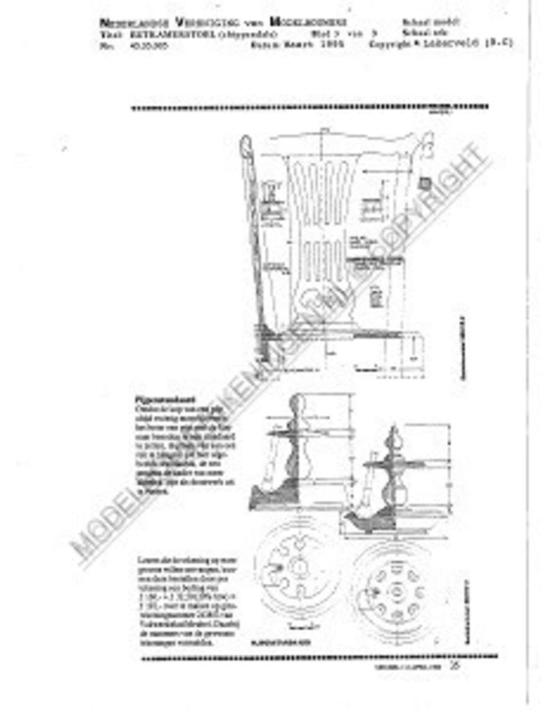 MBT Chippendale eetkamerstoel - Bouwtekening Schaal 1 : N/A (45.35.005)