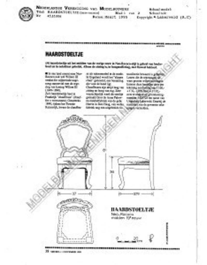 MBT Neo-Rokoko Esszimmerstuhl - Bauzeichnung Maßstab 1 : N/A (45.35.006)