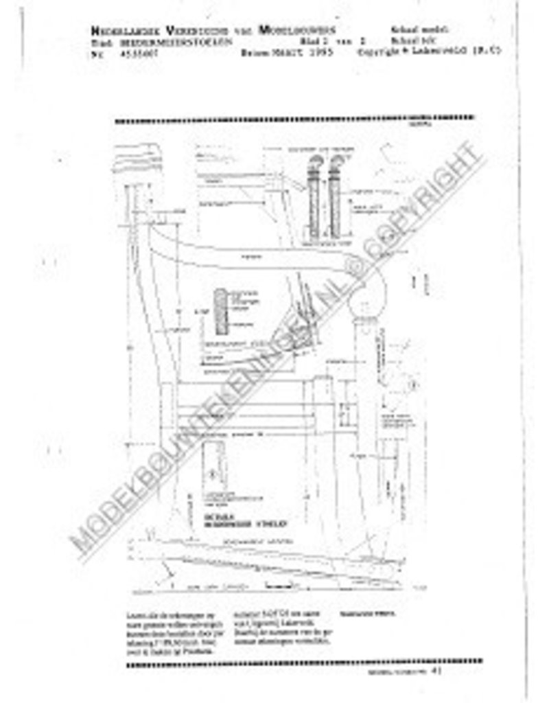 MBT Biedermeierstoelen - Bouwtekening Schaal 1 : N/A (45.35.007)