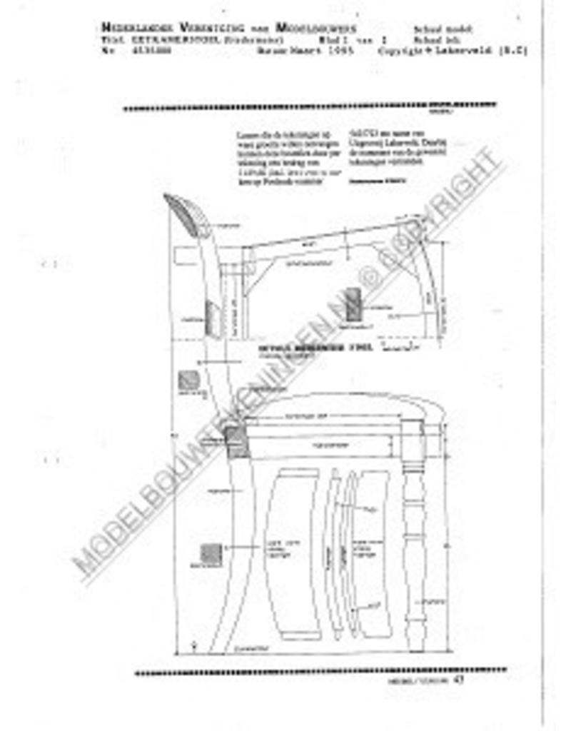 MBT Biedermeier eetkamerstoel - Bouwtekening Schaal 1 : N/A (45.35.008)