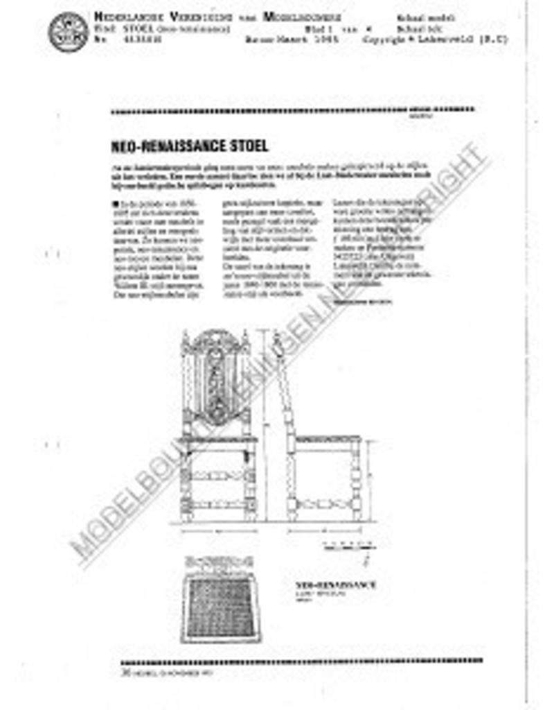 MBT Neorenaissance-Stuhl - Bauzeichnung Maßstab 1 : N/A (45.35.010)