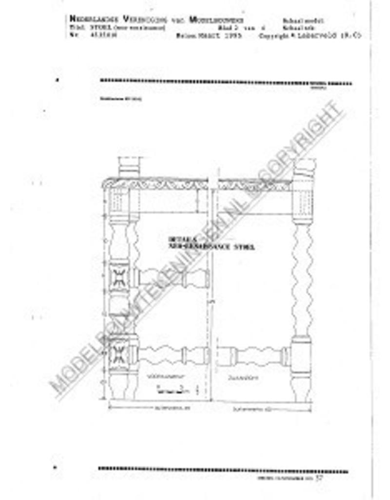 MBT Neorenaissance-Stuhl - Bauzeichnung Maßstab 1 : N/A (45.35.010)