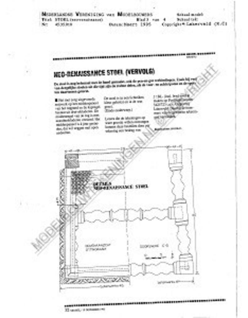 MBT Neorenaissance-Stuhl - Bauzeichnung Maßstab 1 : N/A (45.35.010)