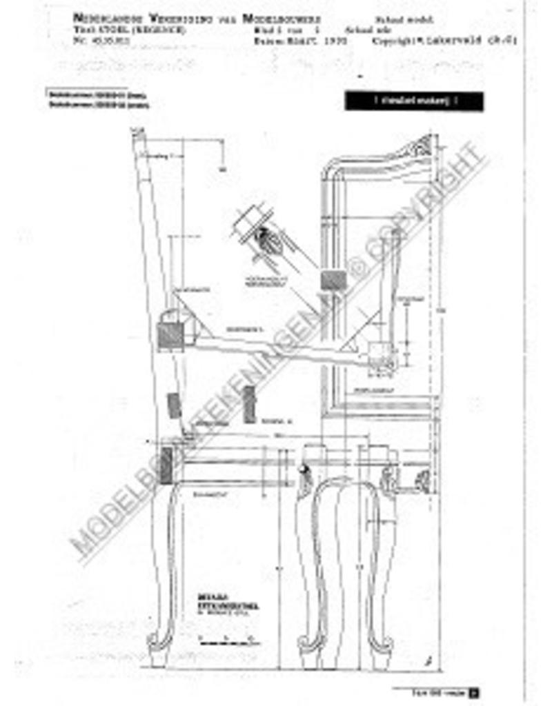 MBT Regence Stuhl - Bauzeichnung Maßstab 1 : N/A (45.35.011)